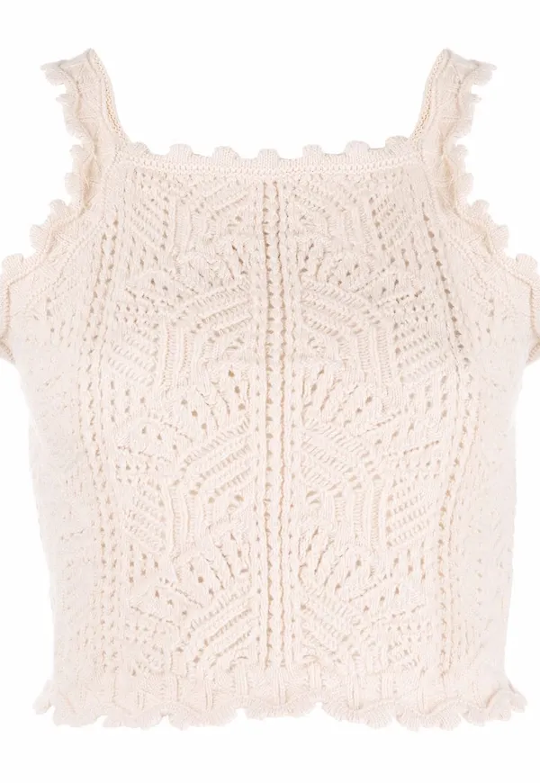 Saint Laurent virkad croptop - Neutral