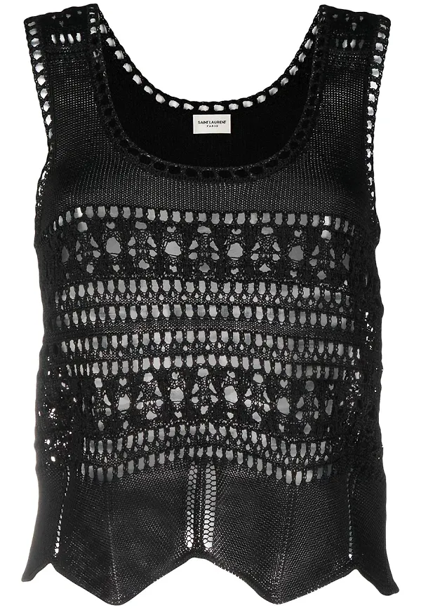 Saint Laurent virkad väst - Svart