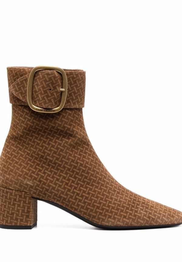 Saint Laurent vävda mönstrade stövlar - Neutral