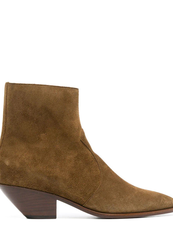 Saint Laurent West 45 mm stövletter i mocka - Brun