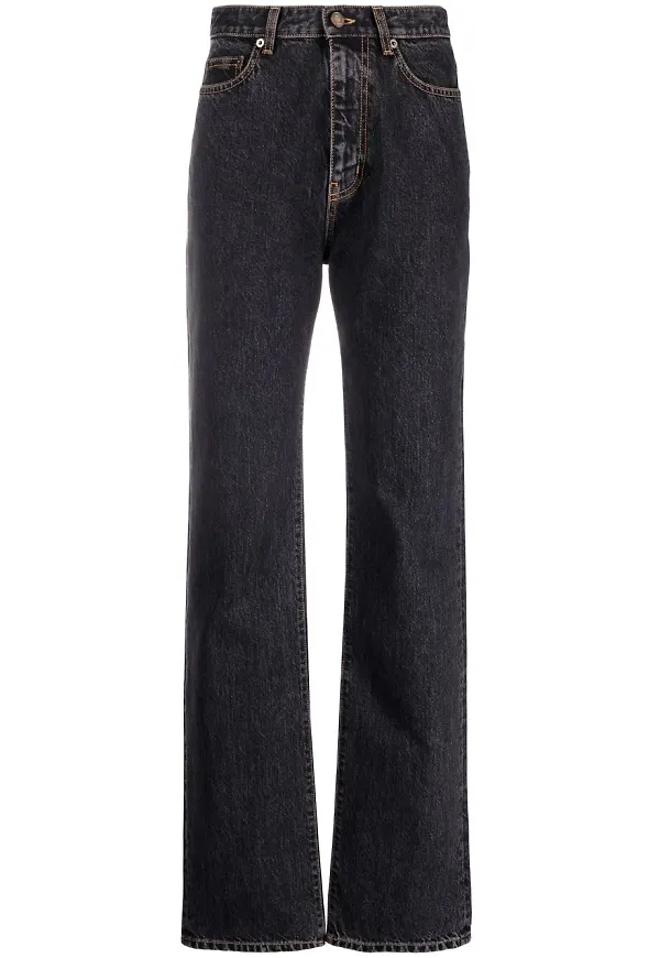 Saint Laurent wide leg-jeans - Svart