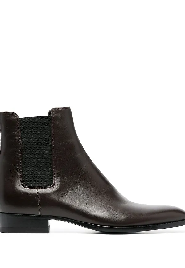 Saint Laurent Wyatt chelseaboots - Brun