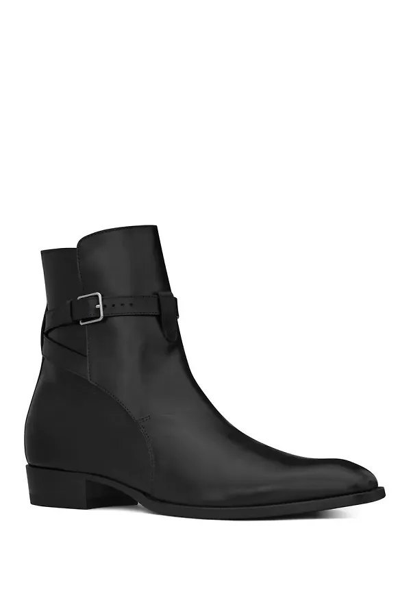 Saint Laurent Wyatt Jodhpur läderstövlar - Svart