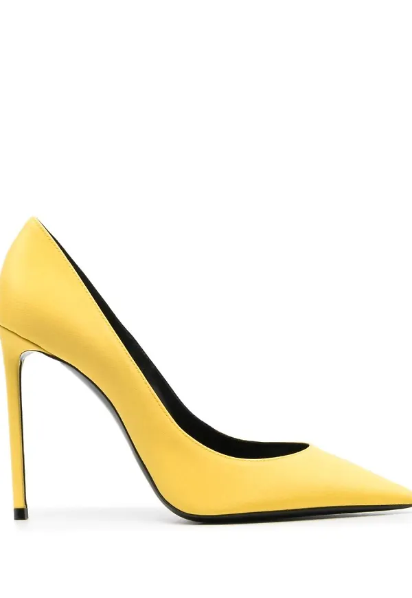 Saint Laurent Zoe spetsiga pumps - Gul