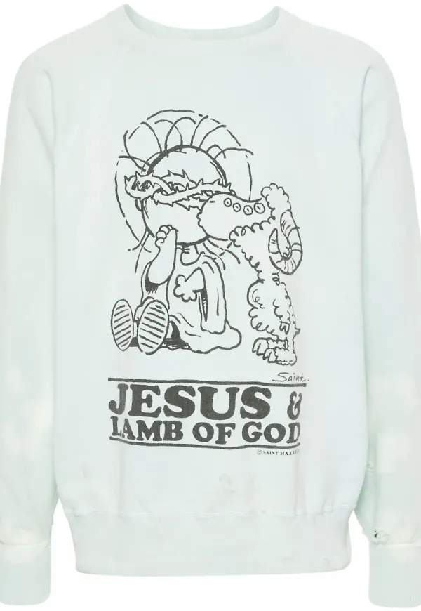 SAINT MXXXXXX tröja med slogan - Blå