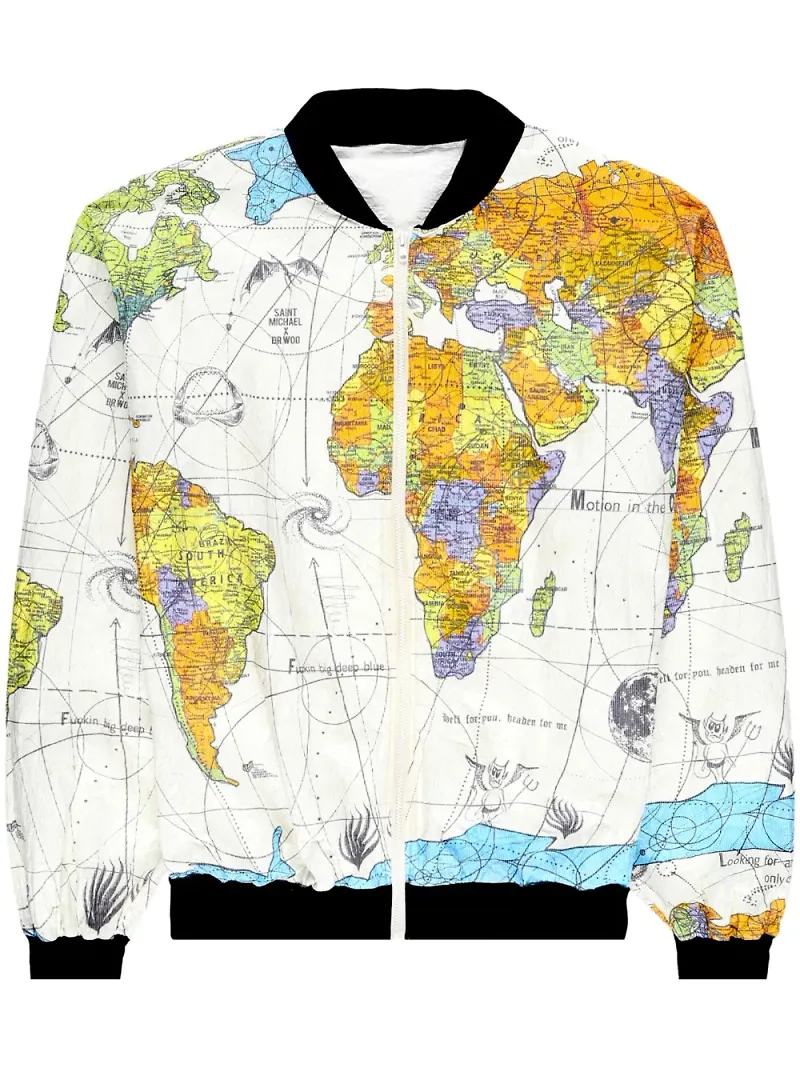 SAINT MXXXXXX World Map bomberjacka - Vit