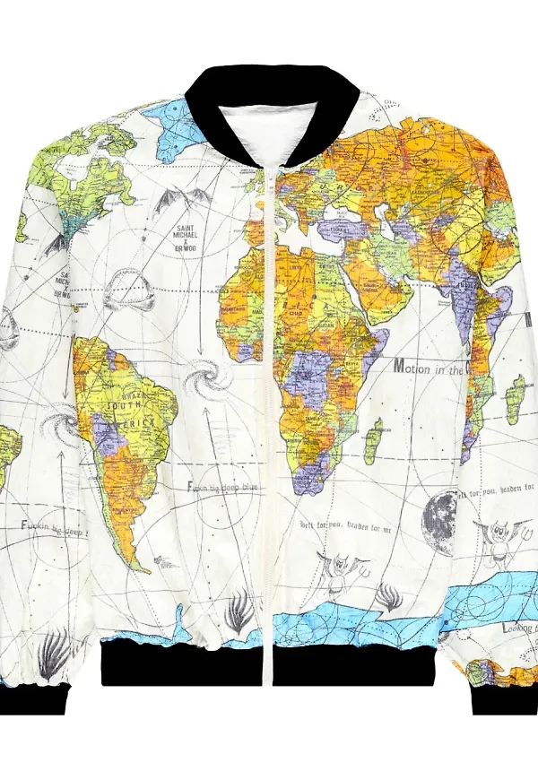 SAINT MXXXXXX World Map bomberjacka - Vit