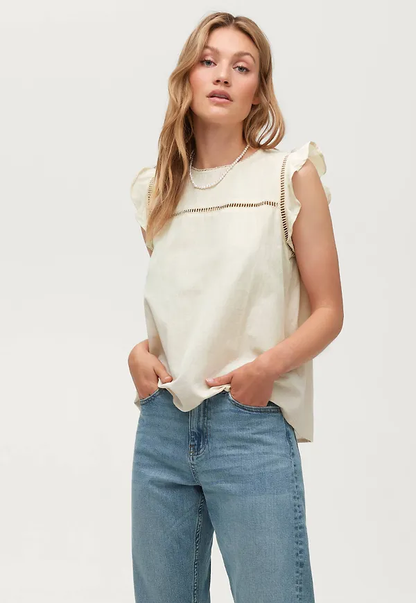 Saint Tropez - Blus AgnaSZ SS - Vit