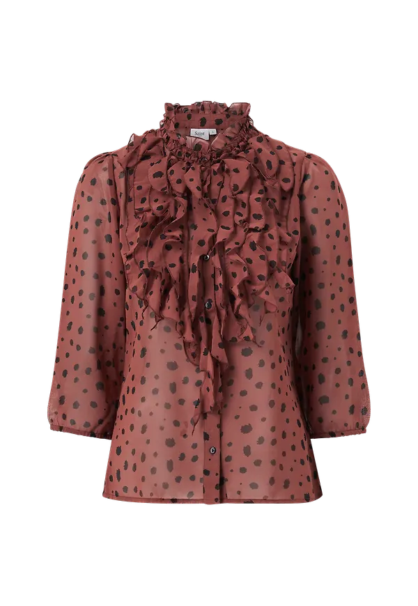 Saint Tropez - Blus LiljaSZ 3/4 Shirt - Brun