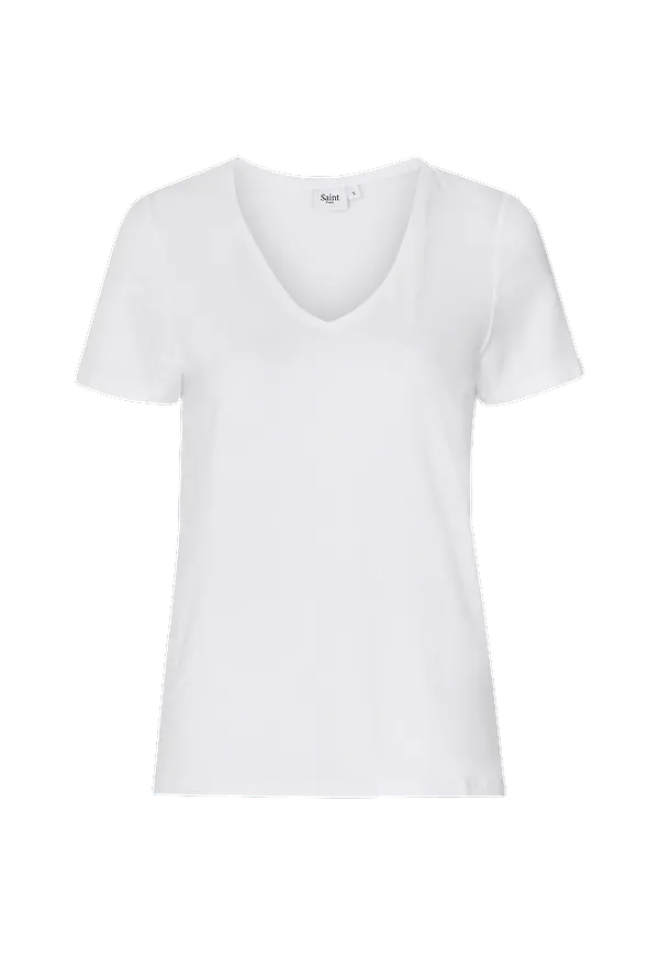 Saint Tropez - Topp AdeliaSZ V-N T-shirt - Vit