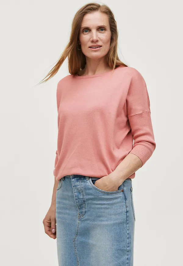 Saint Tropez - Tröja med ribbad ärm - Rosa
