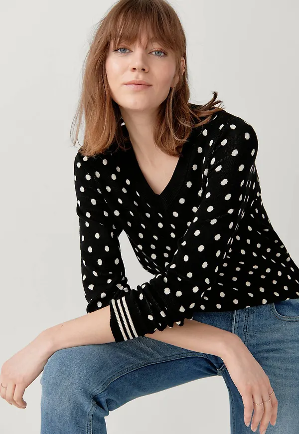 Saint Tropez - Tröja V-neck - Svart