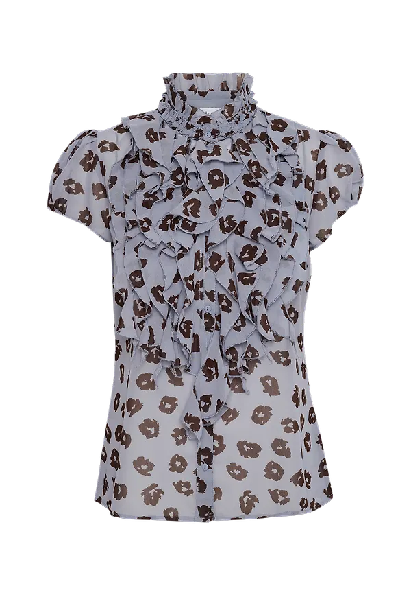 Saint Tropez - Volangblus LillySZ SS Shirt - Lila