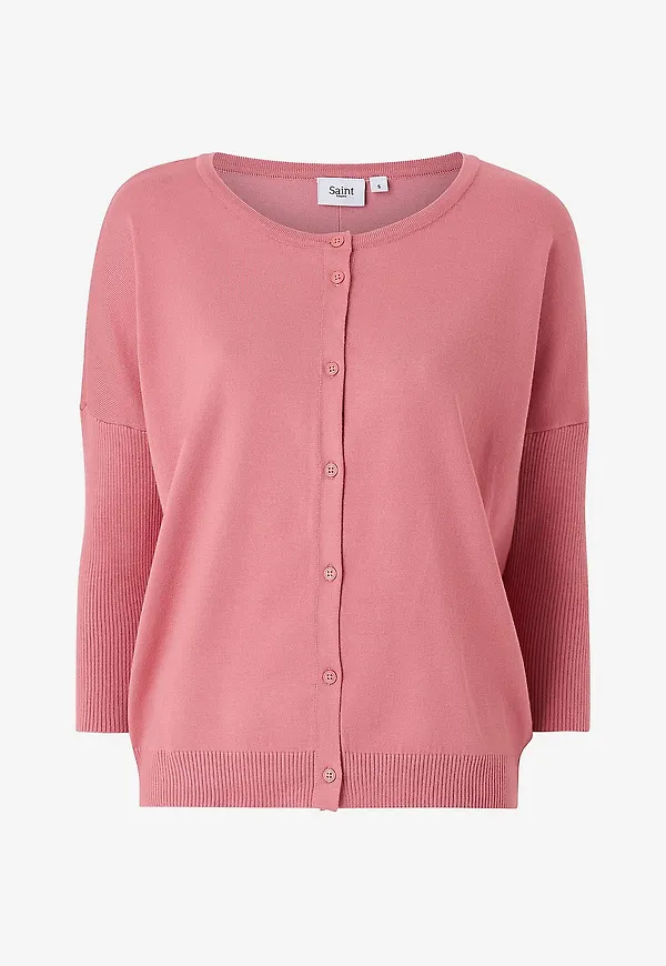 Saint Tropez - Cardigan MilaSZ Rib SL Cardigan - Rosa