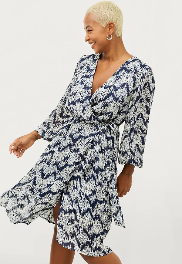 Saint Tropez - Omlottklänning PearlSZ Dress - Blå - 44