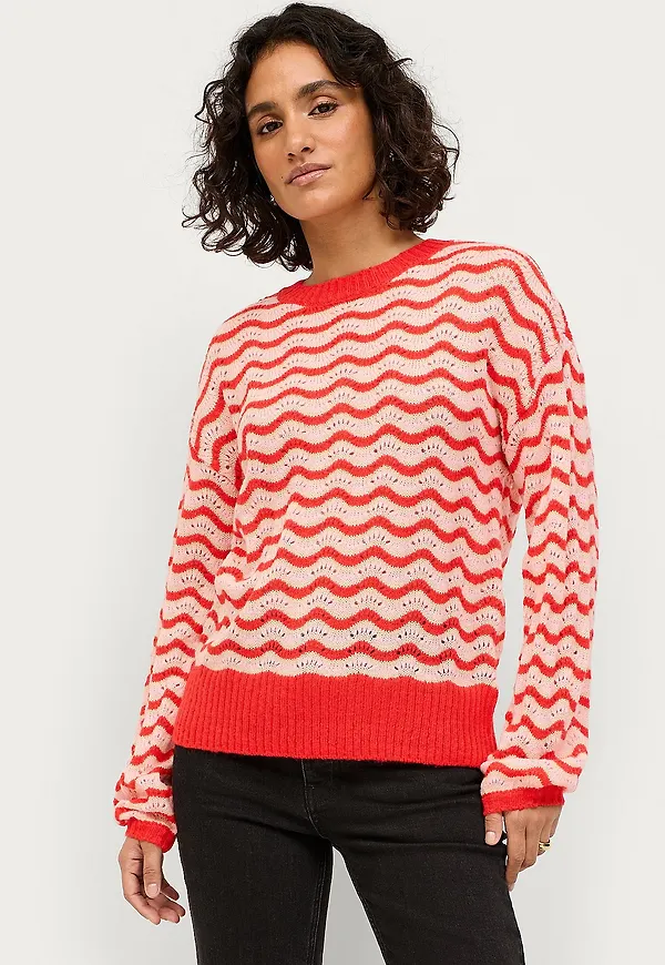 Saint Tropez - Tröja Crescentsz Pullover - Röd