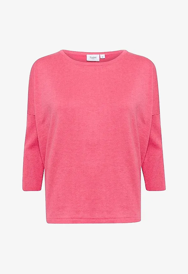 Saint Tropez - Tröja med ribbad ärm - Rosa