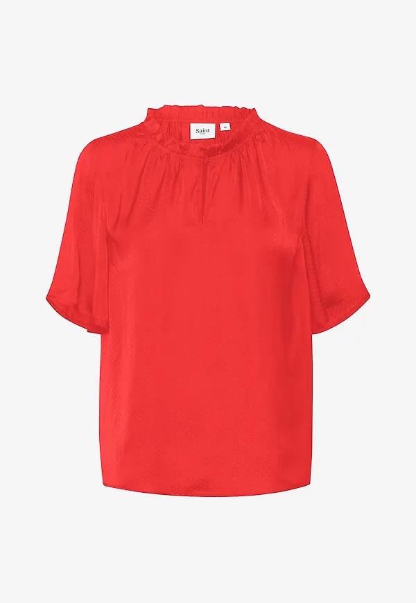 Saint Tropez - Blus BrianaSZ Flared Blouse - Röd