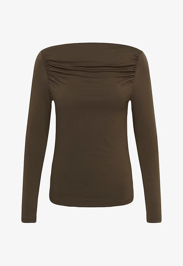 Saint Tropez - Blus ViggaSZ Boatneck Blouse - Brun