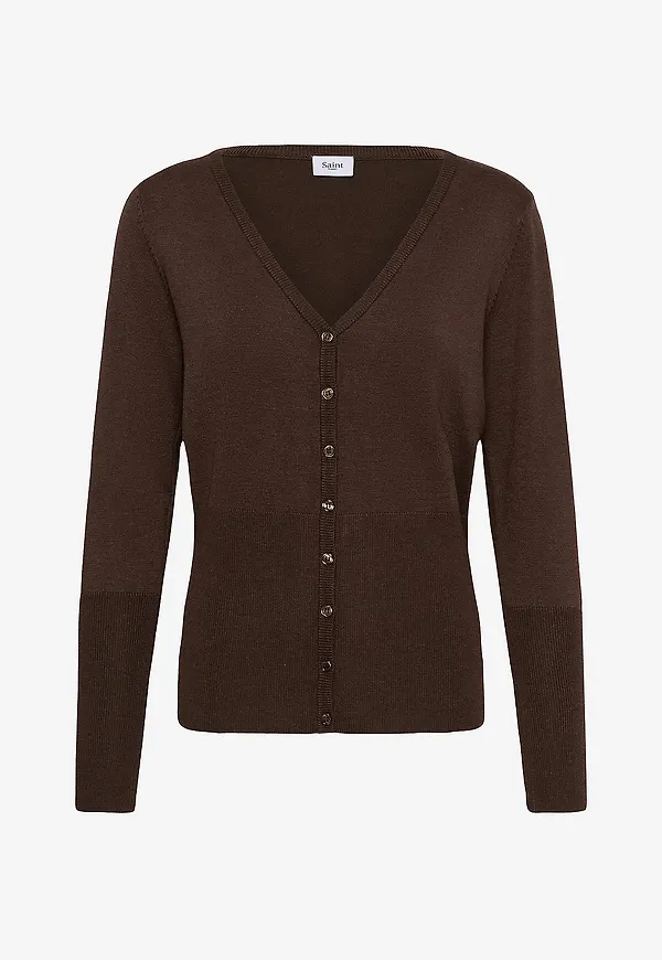 Saint Tropez - Cardigan MilaSZ Slim Cardigan - Brun