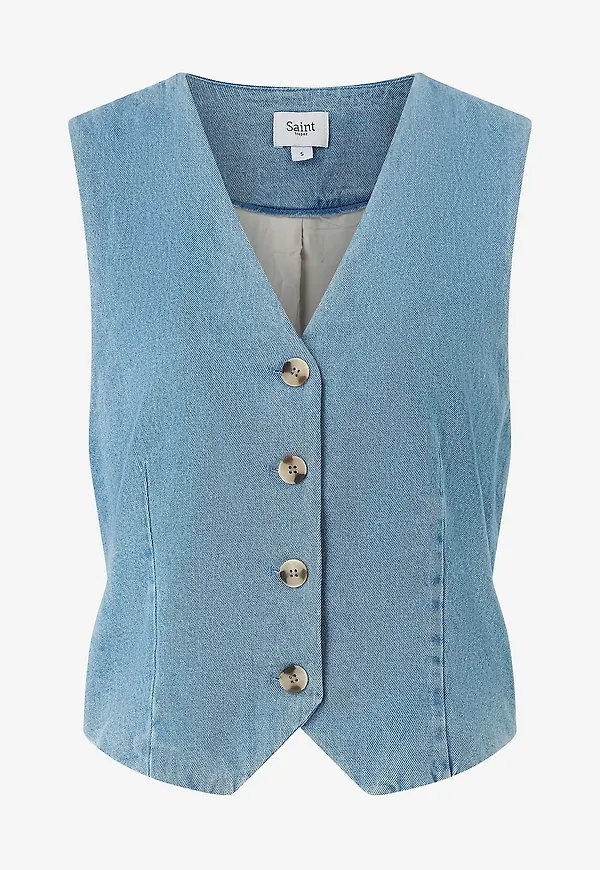 Saint Tropez - Jeansväst JaclynSZ Vest - Blå