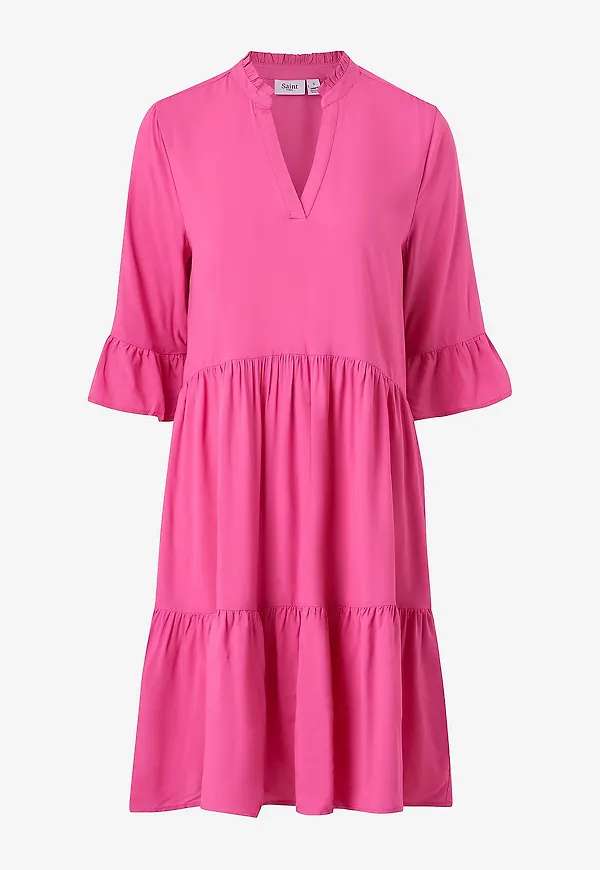 Saint Tropez - Klänning EdaSZ Solid Dress - Rosa
