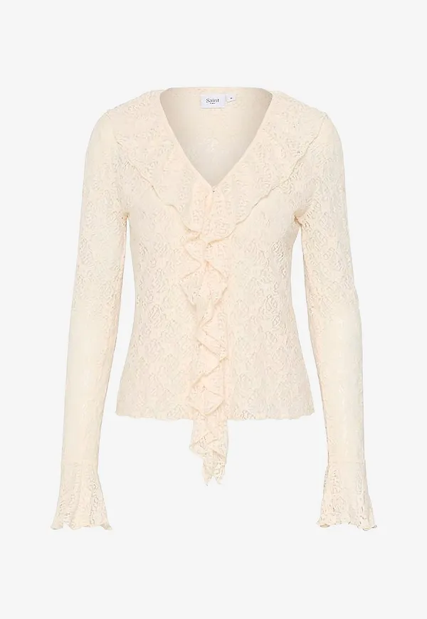 Saint Tropez - Spetsblus KatiaSZ Blouse - Vit