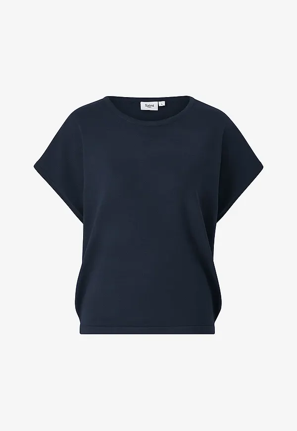Saint Tropez - Topp Milasz R-n SS Pullover - Blå