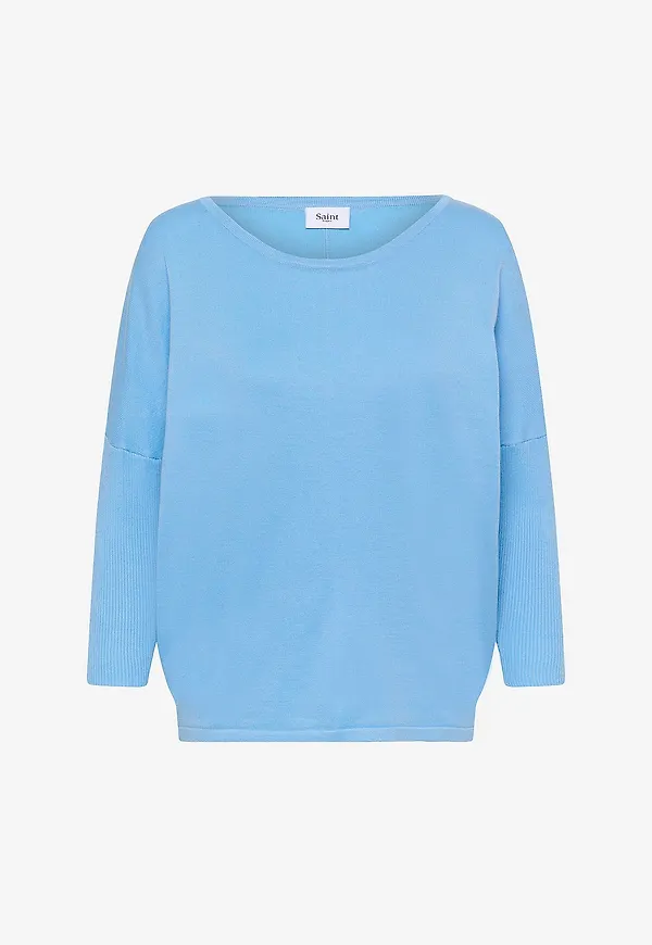Saint Tropez - Tröja MilaSZ R-Neck Pullover - Blå
