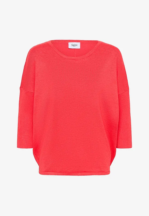 Saint Tropez - Tröja MilaSZ R-Neck Pullover - Rosa