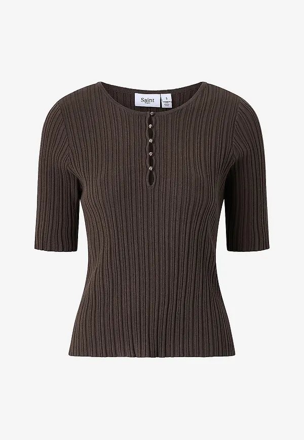 Saint Tropez - Tröja SigridaSZ SS Pullover - Brun