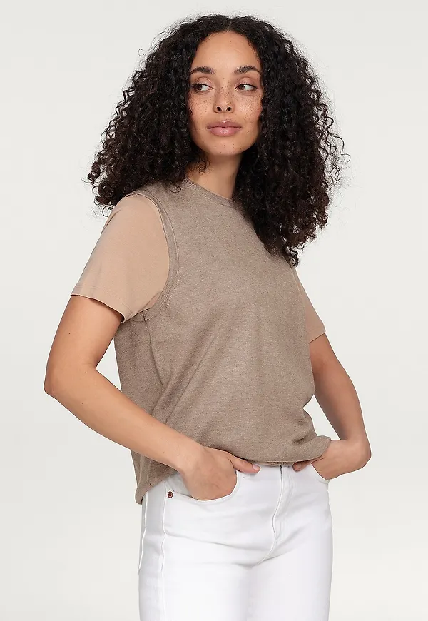 Saint Tropez - Väst Milasz Vest - Beige