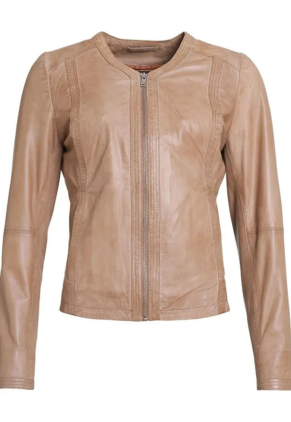 Saki - Läderjackor - Brun - Dam - Storlek: Xl,3Xl