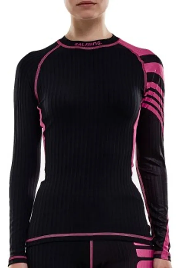 Salming Baselayer LS Tee Women Svart/Rosa polyester Small Dam