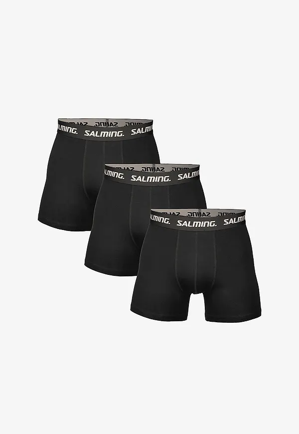 Salming - Boxerkalsong Cotton 3-pack - Svart