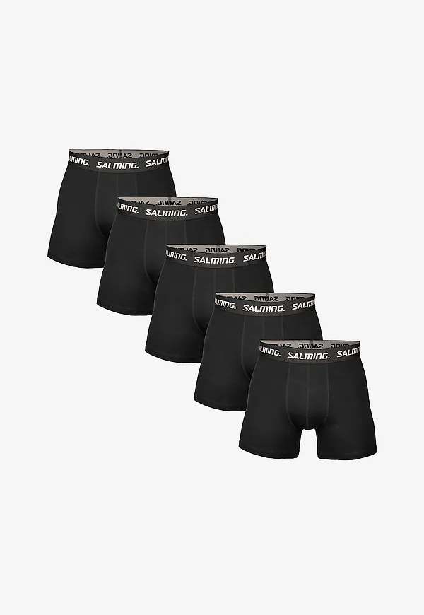 Salming - Boxerkalsonger Cotton 5-pack - Svart