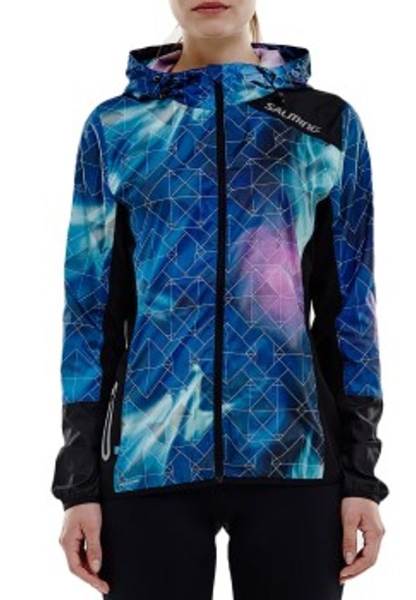 Salming Fusion Jacket Women Blå Mönstrad polyester Small Dam