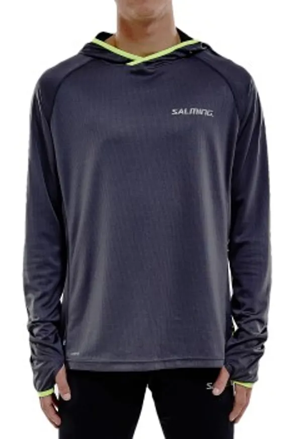 Salming Lightweight Hood Men Grå polyester Medium Herr