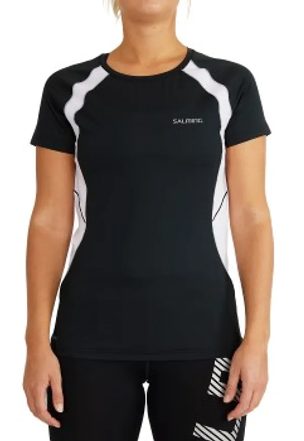Salming Nova Tee Women Svart/Vit polyester Small Dam