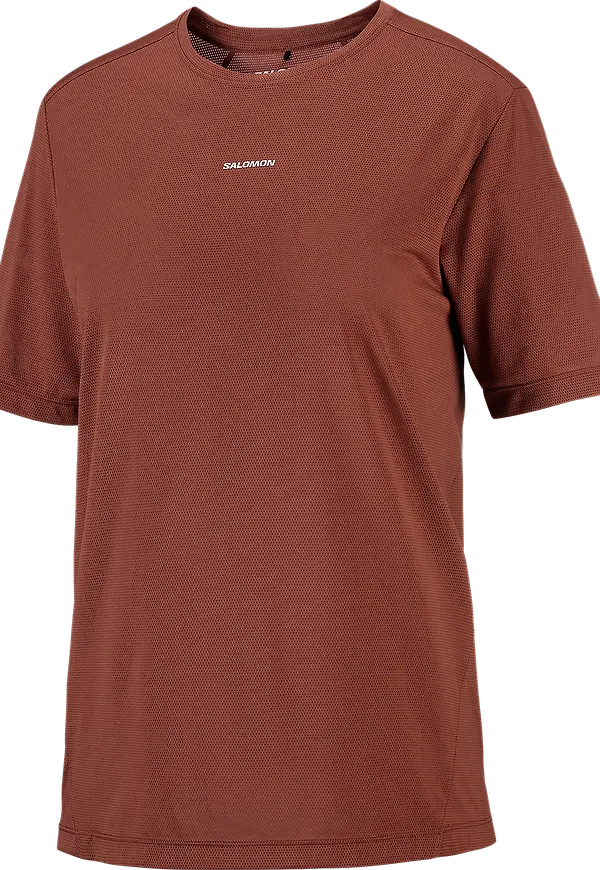 Salomon Women's Shkout Core Short Sleeve Tee Burnt Umber