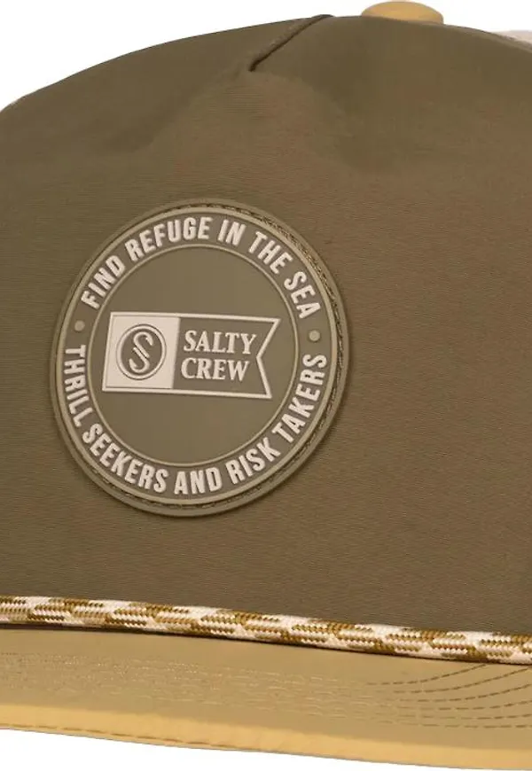 Salty Crew Topshot Snapback Olive/Gold