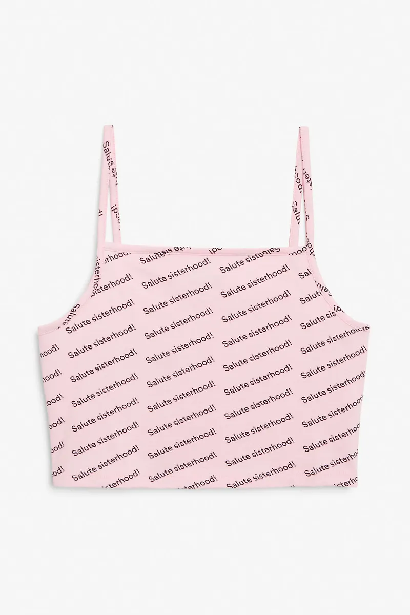 Salute sisterhood crop top - Pink