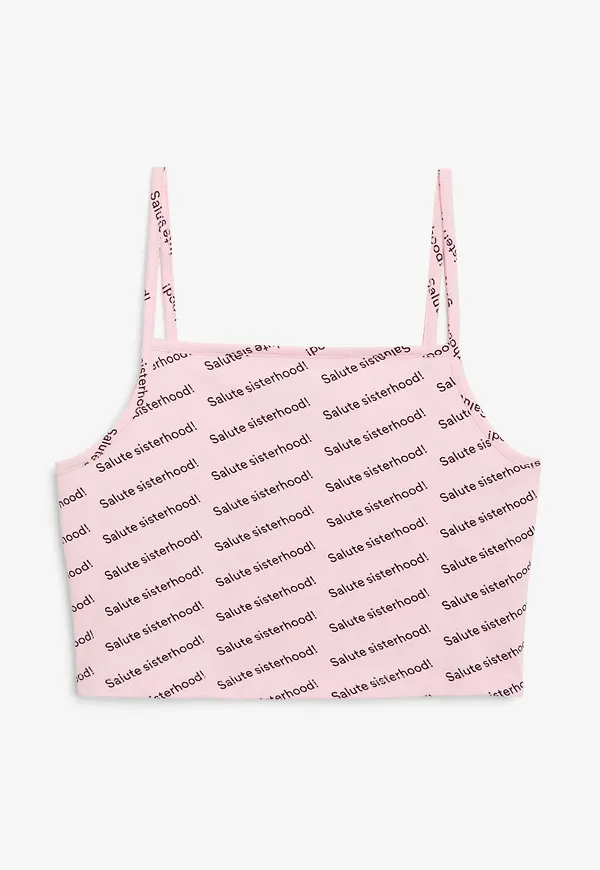 Salute sisterhood crop top - Pink