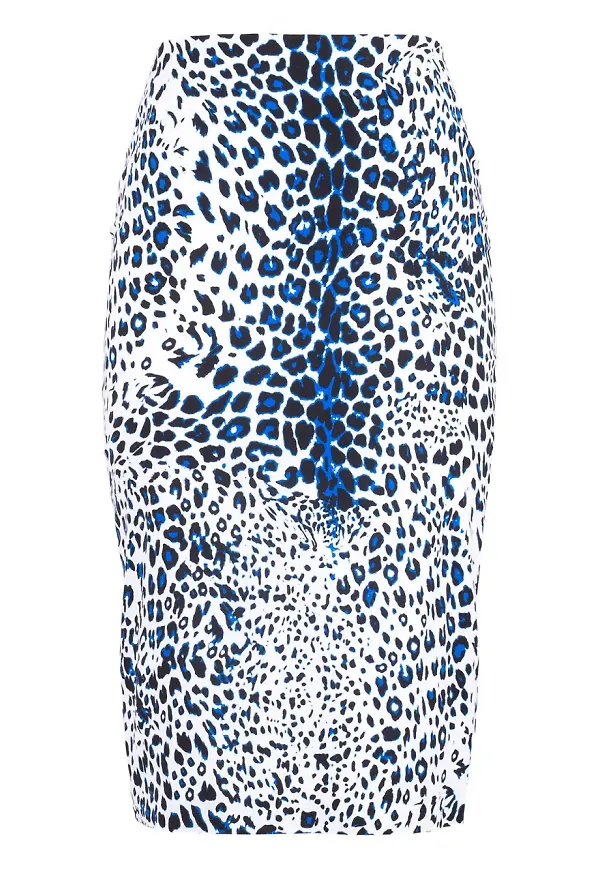 Samantha Sung leopardmönstrad midikjol - Vit