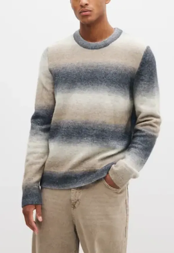 Samsøe Samsøe Aiden Crew Neck 15012 Stickade tröjor Grå