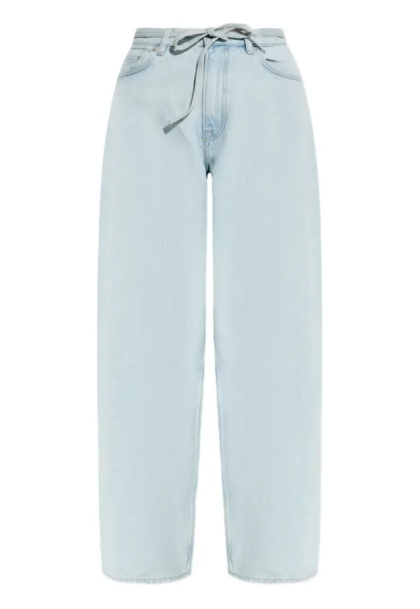 SAMSOE SAMSOE jeans med dragsko - Blå