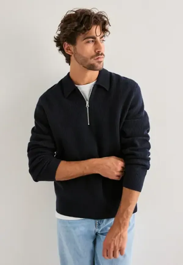 Samsøe Samsøe Saisaks HZ Polo 15010 Half zip Blå