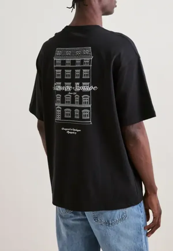 Samsøe Samsøe Sauni T-shirt 11725 T-shirts med tryck Svart