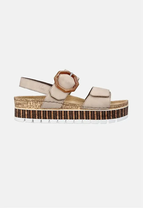 Sandal med breda remmar