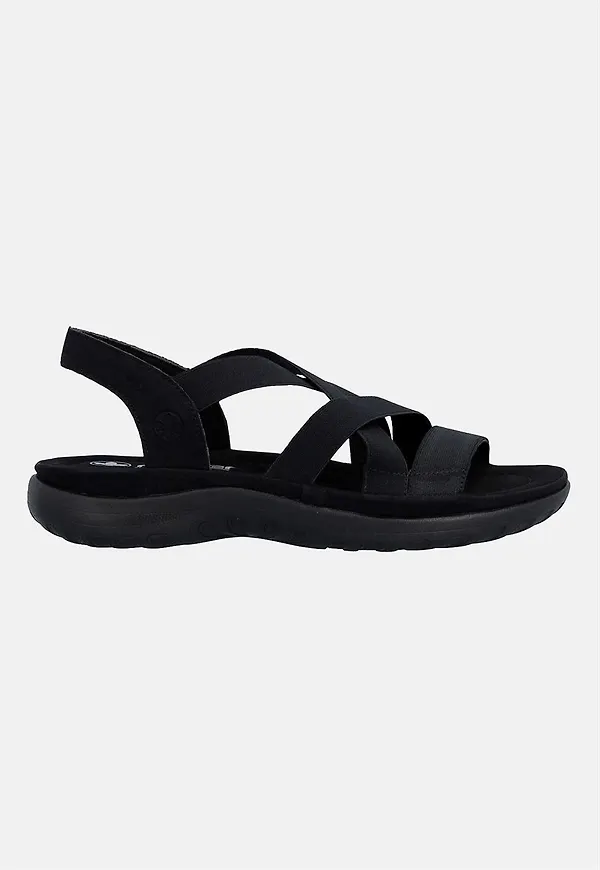 Sandal med elastiska remmar
